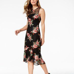 NEW Calvin Klein Embroidered Sheath Dress